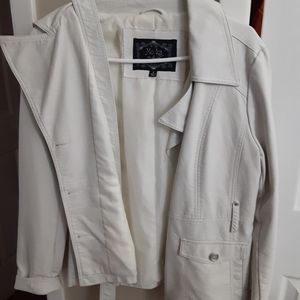 White leather like jacket